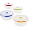 Potted Pans Collapsible Containers with Lids - 4pc Silicone Storage Containers